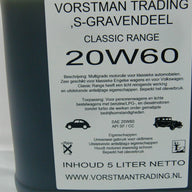 VTR 20W60 minerale Motorolie 5 ltr