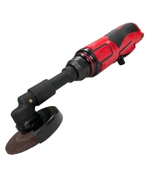 3 inch Accu- Slijptol met  verlengde hals , 12 Volt met 75 mm schijf .