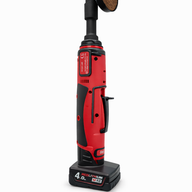 3 inch Accu- Slijptol met  verlengde hals , 12 Volt met 75 mm schijf .