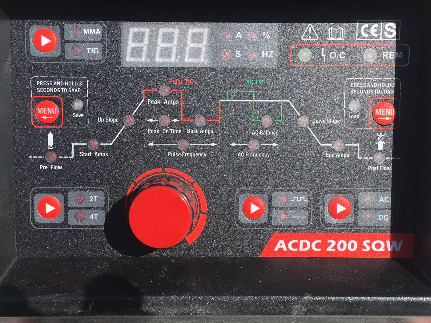 Tig lasapparaat ACDC 200 A op 230V