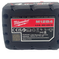 Milwaukee M12 accu B4 4.0 Ah 12 volt